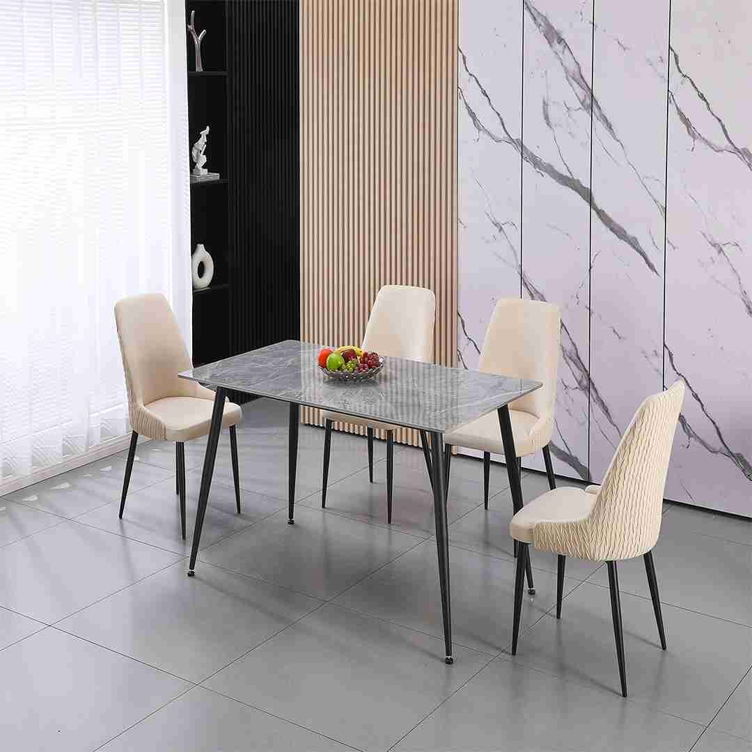 LARKIN TABLE GREY WITH BLACK