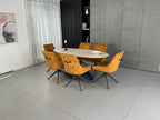 RUSSEL SPIN X2 MUSTARD DINING CHAIRSAVONA