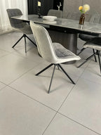 LARKIN SPIN X2 GREY DINING CHAIRSAVONA
