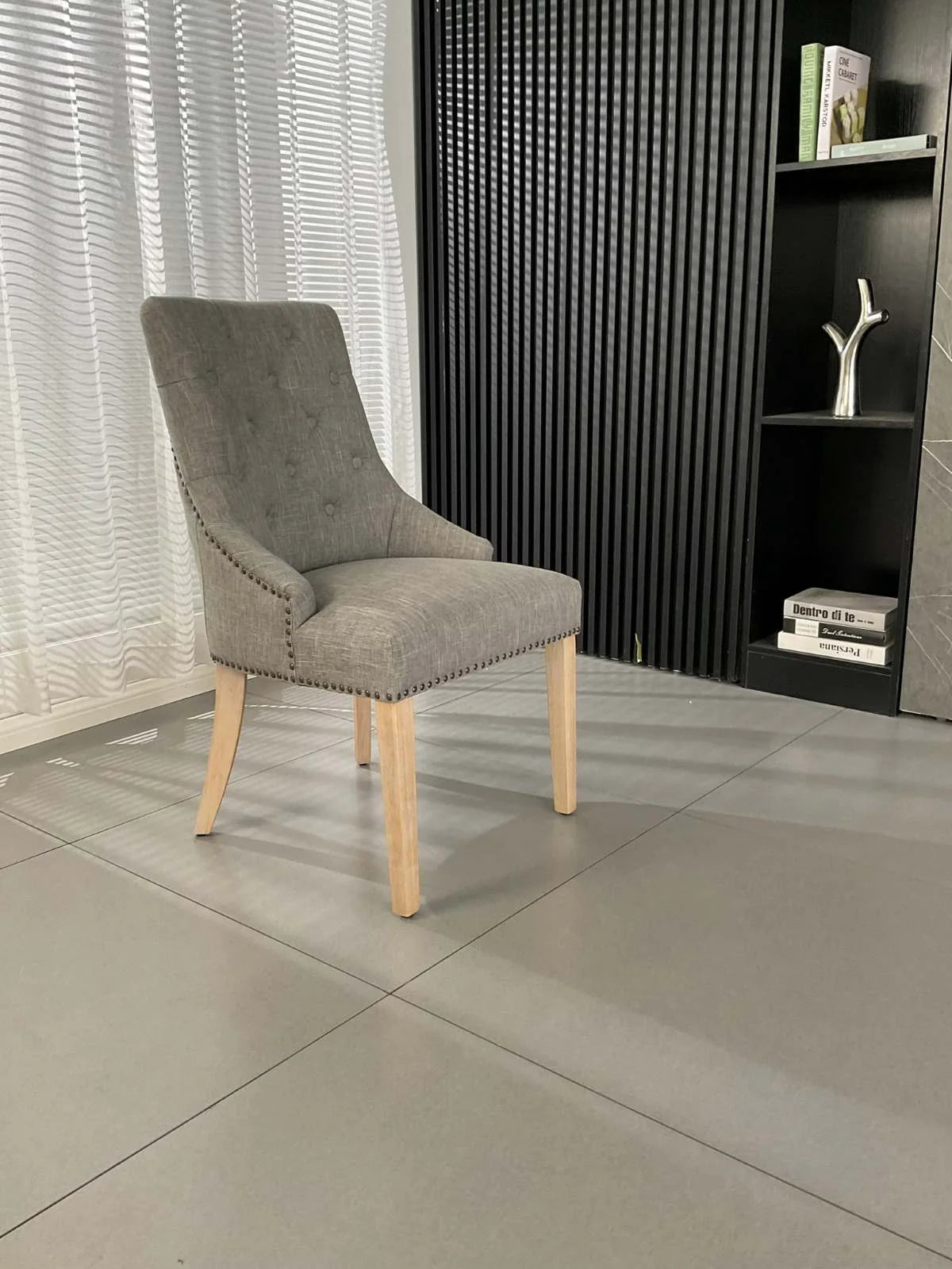 MANOLA LIGHT GREY DINING CHAIRRUSSELL