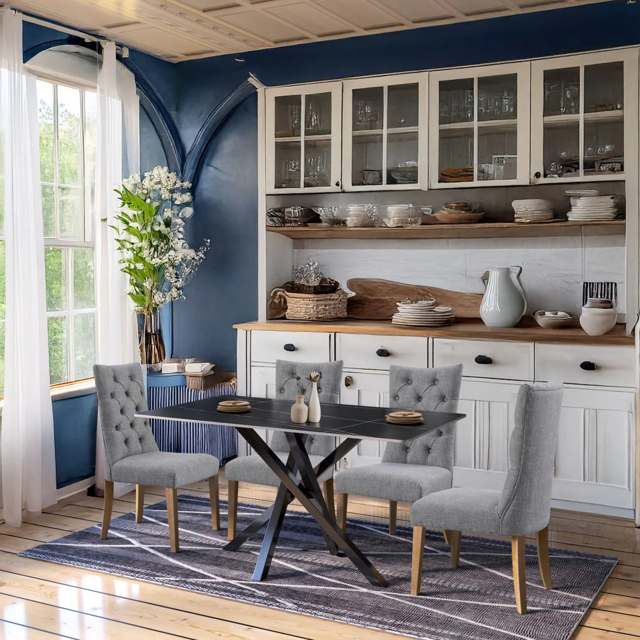 AREZZO DININGSANDREA LIGHT GREY DINING CHAIR